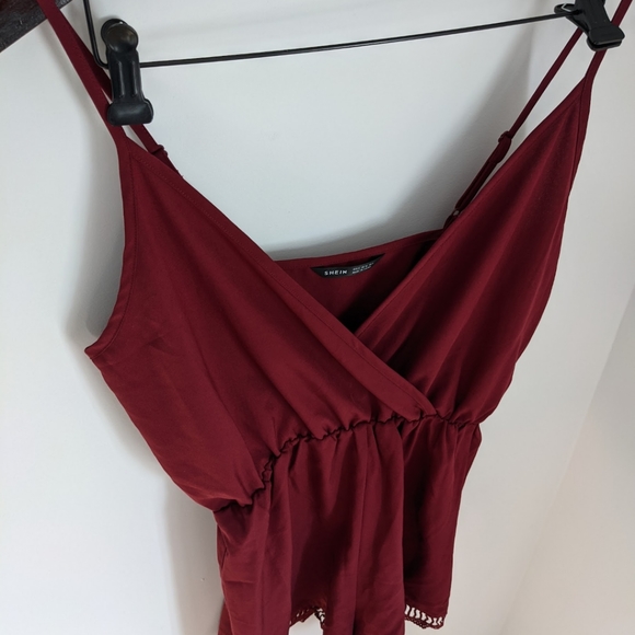 Burgundy SheIn romper - Picture 2 of 3